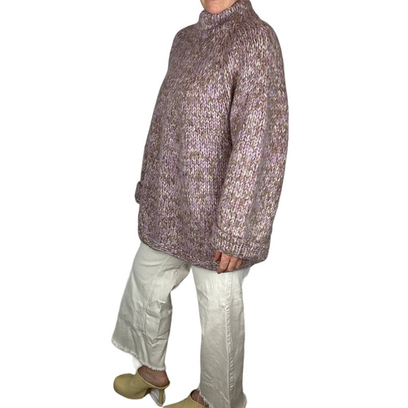 Lauren Manoogian Size 2 Medium Handknit Marl Pullover Sweater Spice/Violet NWT - Picture 13 of 16